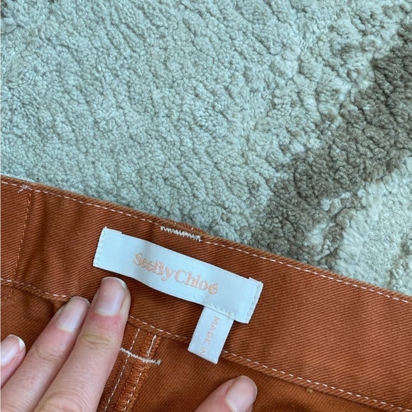 See by Chloe Women’s Auburn Flared Jeans Size 38 High Rise Front Pockets - Picture 5 of 10